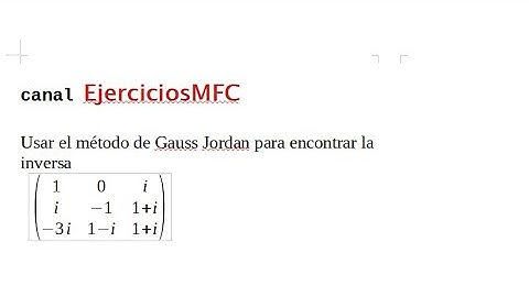 ml16) #Matriz #inversa de una matriz #compleja