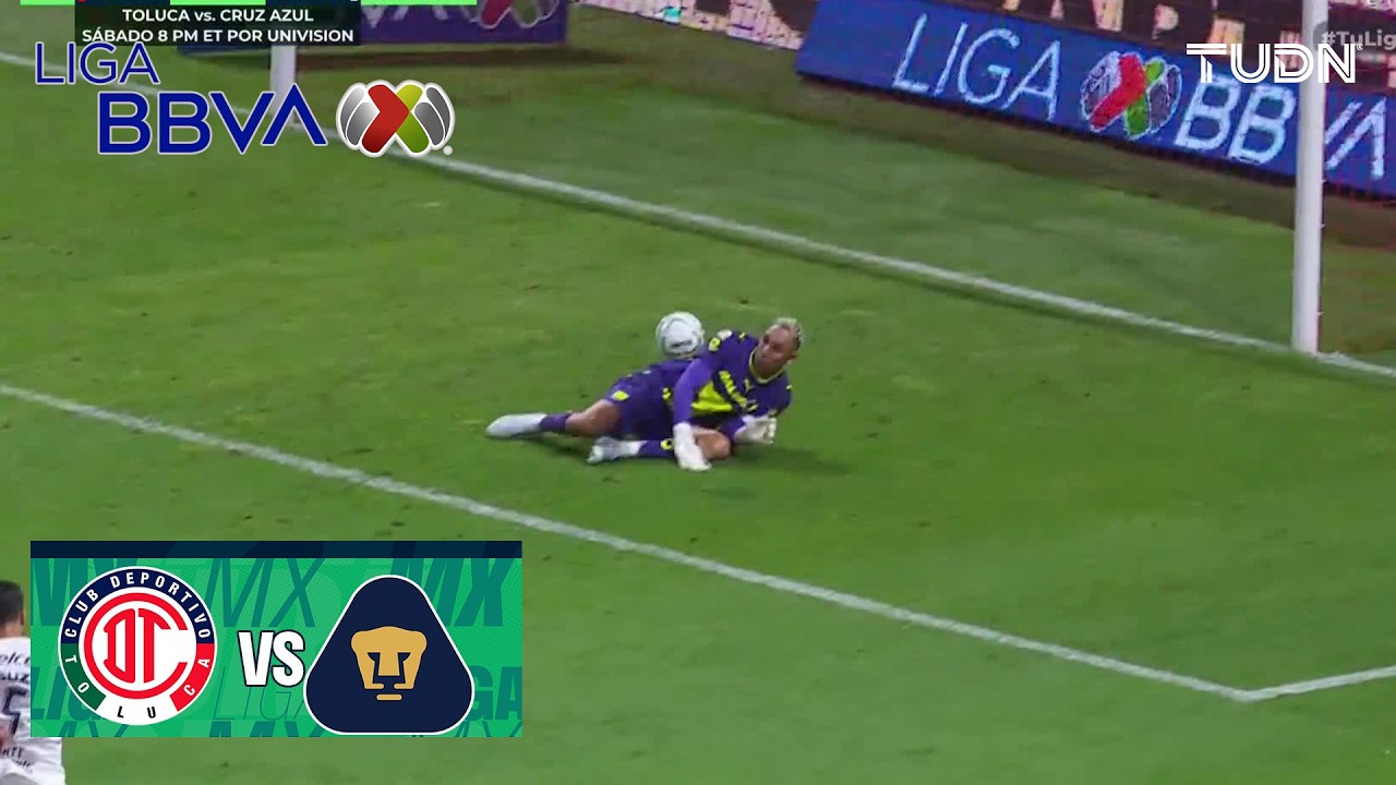 ¡OTRO ATAJADÓN DE NAVAS!| Toluca vs Pumas | Liga MX - Jornada 2 Apertura 2026 | TUDN