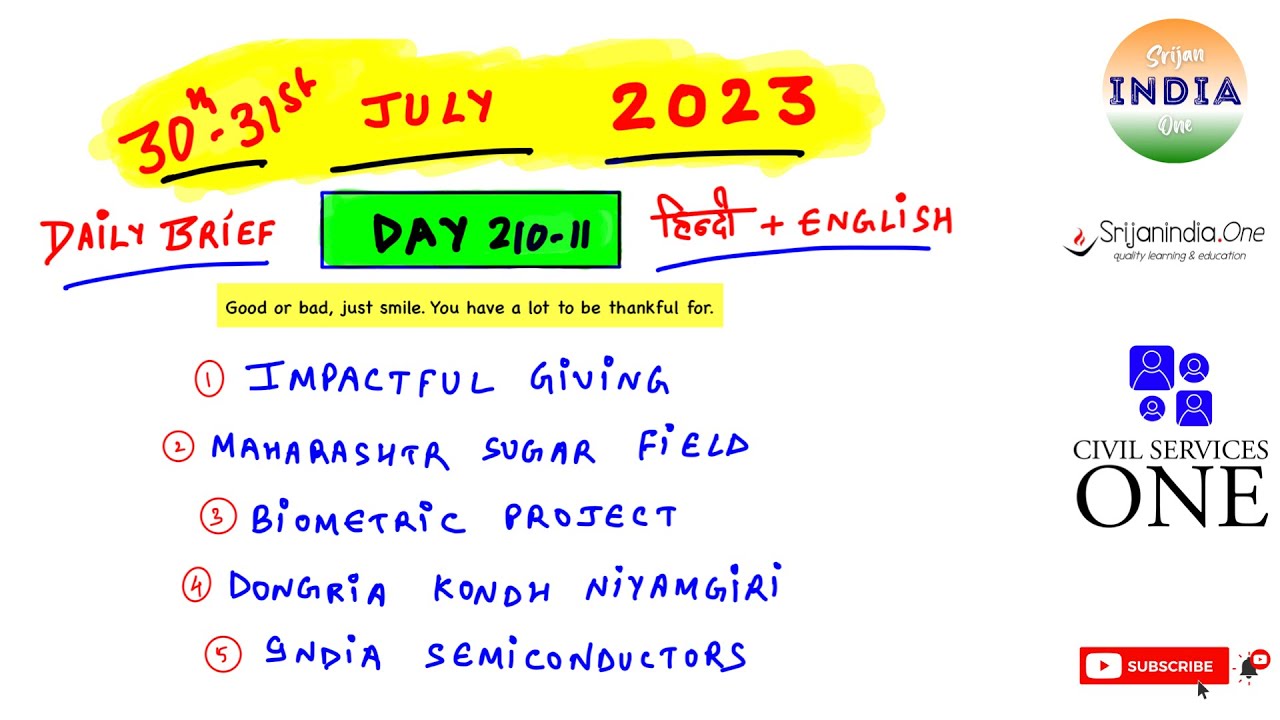 30th-31st July 2023| Daily Brief | Srijan India One