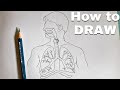 Human Respiratory System How To Draw Human Respiratory System Diagram Step By Step Drawing