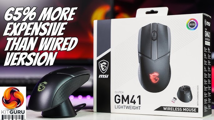 MSI Clutch GM51 Souris Gaming Optique RVB Légère 26000 DPI Noir