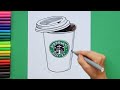How to draw a Starbucks Coffee Cup