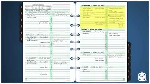 Closer Look: Day-Timer® 2-Page-Per-Week Planner Format