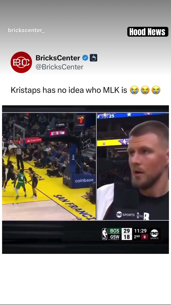 He has no idea who MLK is #hoodnews #kristapsporzingis #MLK #martinlutherkingday #trending #lol #how