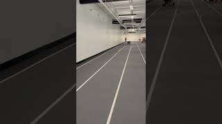 40yd dash with 10m flys at the end timed with Freelap