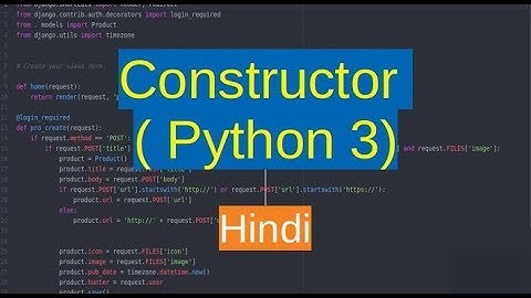80. OOPS - parameterized constructor | Python 3 | Hindi