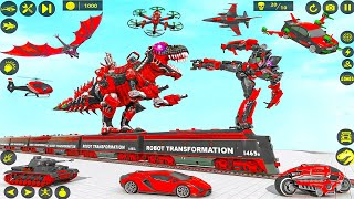 Super Red Police Limousine Robot Transform Game 2027 Flying Car Red Robot - Android Gameplay screenshot 1