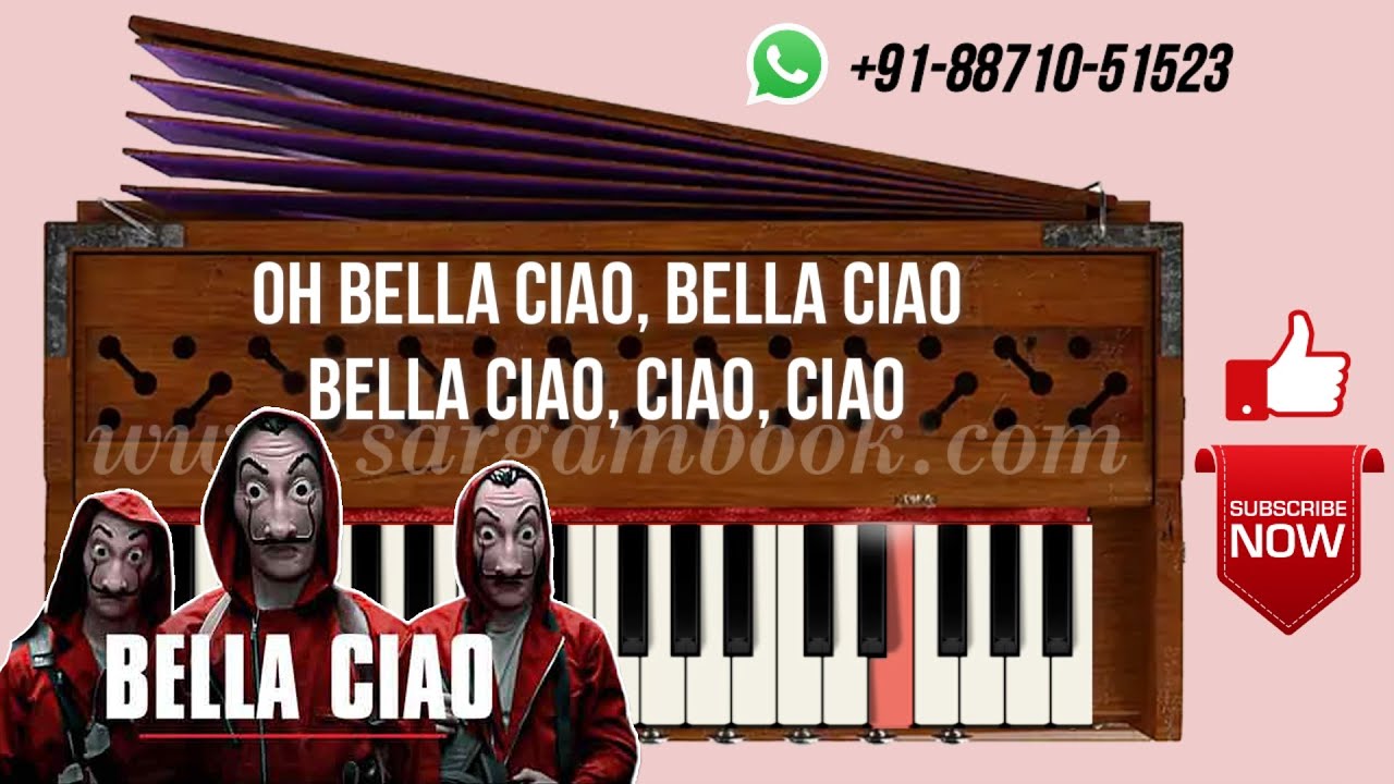 Bella Ciao (Manu Pilas) Harmonium Tutorial - Italian Songs On Harmonium