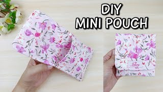 CUTE MINI POUCH making and sewing tutorial | Very Easy Pouch DIY