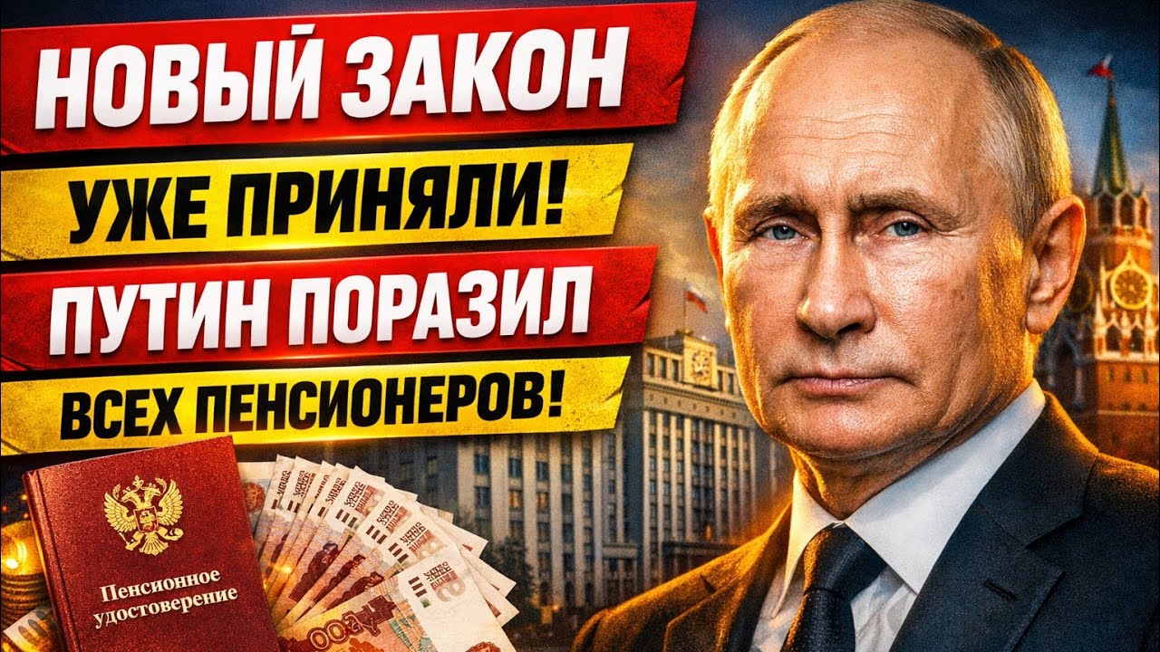 Путин удивил всех НОВЫМ Законом! Чего теперь ЖДАТЬ Пенсионерам? Пенсии в России 2026