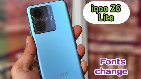 How To Change Font Style In IQOO Z6 Lite 5G, IQOO Z6 Lite 5G,Font Change Setting