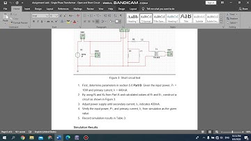 Assignment Lab4   Single Phase Transformer   Open and Short Circuit