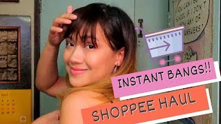 Shopee Haul Try On Bag Organizer, Wig Bangs Etc.