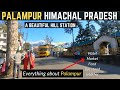 Palampur  market hotel bus stand food weather public transport etc himachal best hill station