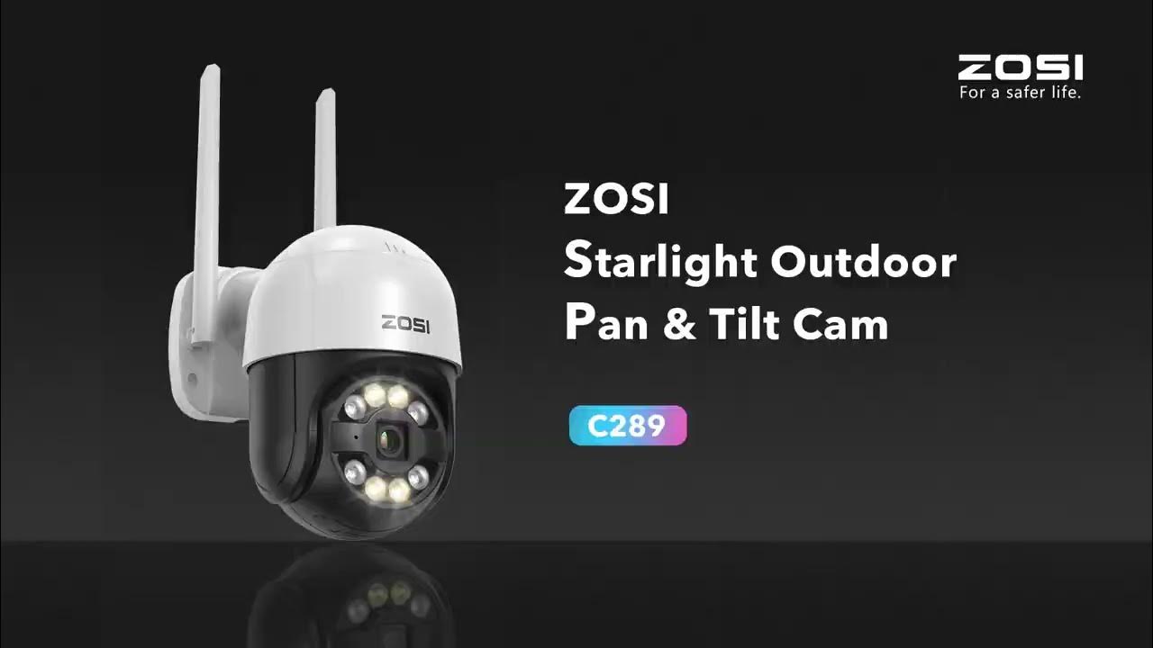 ZOSI C289 Wireless PTZ Security Camera with 355° Pan & 140° Tilt Wide