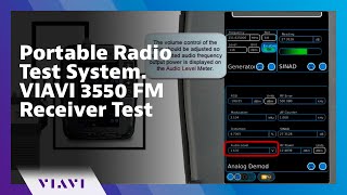 Portable Radio Test System. VIAVI 3550 FM Receiver Test