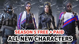 *NEW* Season 5 Confirm All Free & Paid Characters   Battle pass Characters Gameplay Leaks Codm 2024