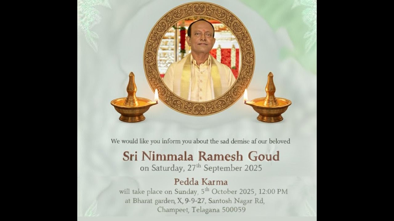 Sri Nimmala Ramesh Goud Pedda Karma Live Streaming - YouTube