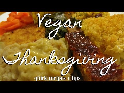 Ready in ONE Hour! Vegan Thanksgiving Dinner + Desserts (Big Family)| What We Ate Today