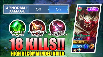 NEW ABNORMAL DAMAGE BUILD MUST TRY!! ZHASK TOP GLOBAL 2022 GAMEPLAY BEST BUILD TERSAKIT - ZHASK MLBB