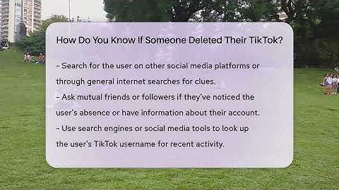How Do You Know If Someone Deleted Their TikTok? - Everyday-Networking