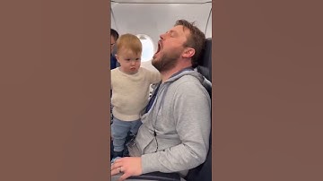 “Baby Has the Funniest Solution for Dad’s Snore! 😂👶✈️”