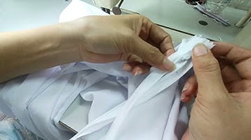 Cách may dây kéo cho quần áo dài.áo dài hs p.6