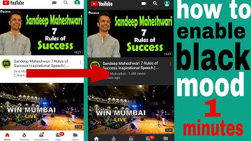 How to enable youtube dark mood/black theme_ no root