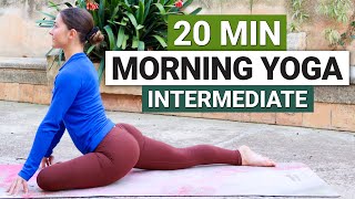 20 Min Intermediate Morning Yoga Flow | Full Body Stretch & Flow