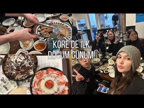 KORE’DE İLK DOĞUM GÜNÜM! 🎂🥳 Bingsu Talk 👯‍♀️, Kore barbeküsü denedim 📍#ilaydainseoul day-10