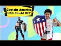 How to Make Captain America USO Shield with Cardboard | Captain America WW2 Shield : DIY Tutorial