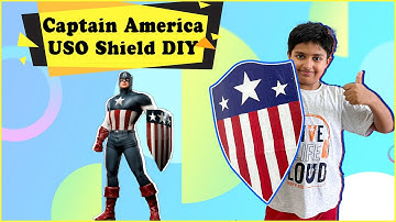 How to Make Captain America USO Shield with Cardboard | Captain America WW2 Shield : DIY Tutorial