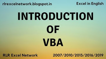 312* Learn VBA - Introduction of VBA Part-1 {English}
