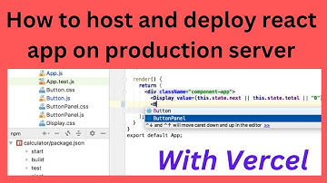 How to host & deploy react frontend app on the production server | Deploy react app to Vercel