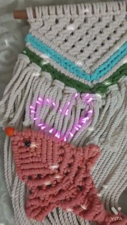 New Macrame fish 2022 🐠 pattern ||Tutorial 👇 ||coastal macrame#shorts#viral