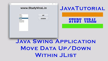 Java Swing Application - Move Data Up-Down in JList - Study Viral