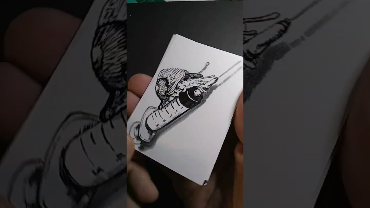 Strange Art Doodles 🖤 - Ink Pen Drawing - B&W Artwork - Sketch Cards - 