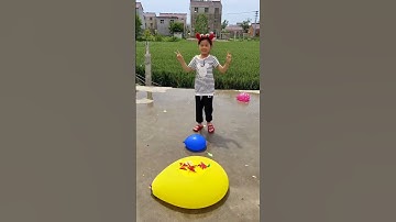 Fun game with bubbles with country children #69