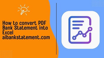 How to convert PDF Bank Statement to Excel using AIBankStatement