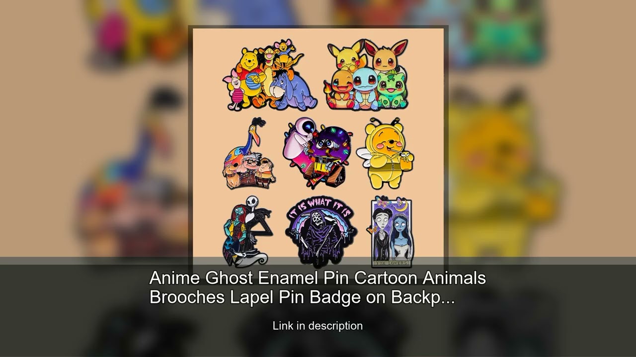 Anime Ghost Enamel Pin Cartoon Animals Brooches Lapel Pin Badge on Backpack Clothing Accessorie