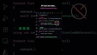 EF Core isn't slow.. #coding #shorts #skdotnetcodingconcept #dotnetcore #apidesign #entityframework