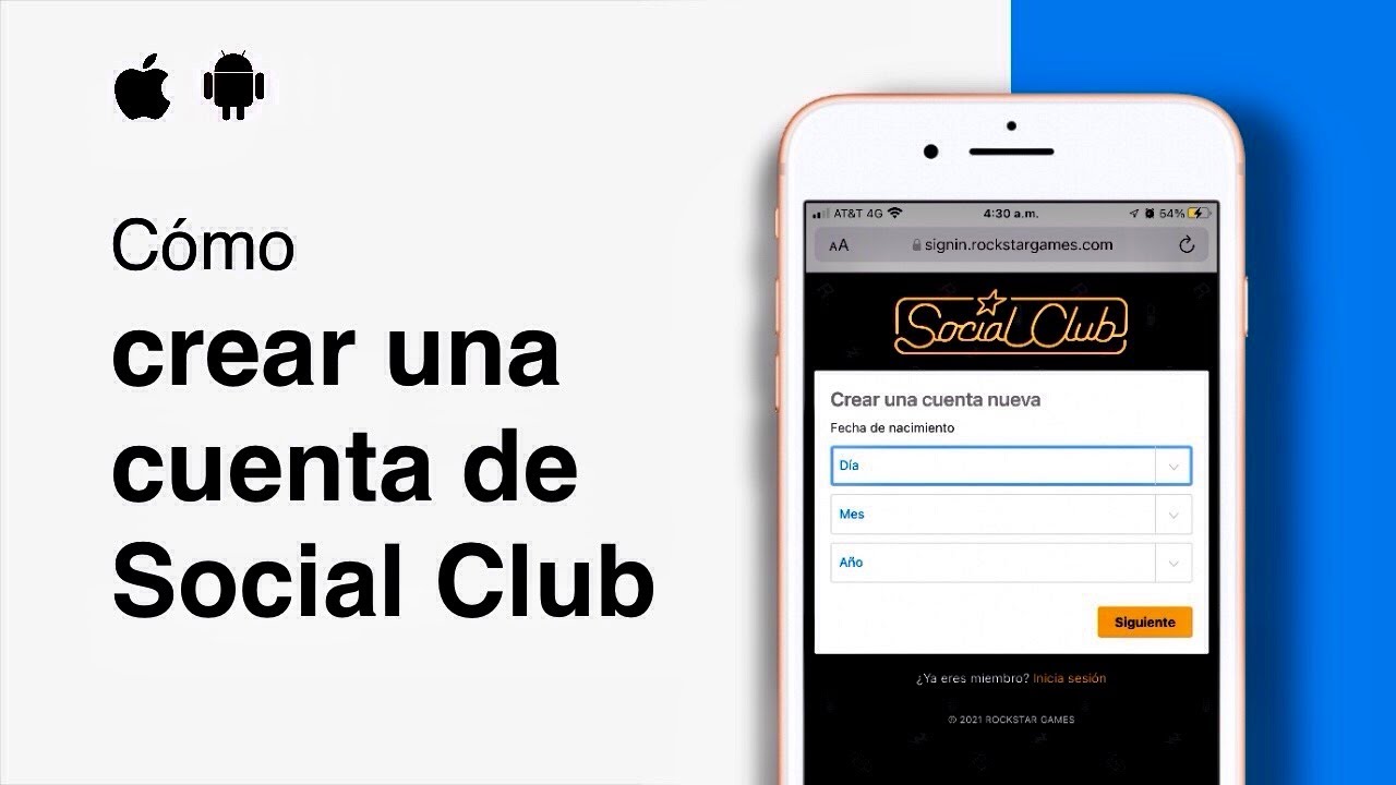 Cómo Crear Una Cuenta De Social Club | iOS y Android | LimonTouch - YouTube