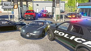 GAS STATION ROBBERY | POLICE CHASE SUPER CAR | FARMING SIMULATOR 2019 screenshot 5