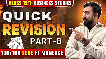 Recharge Part B business Studies | One shot | Full Syllabus