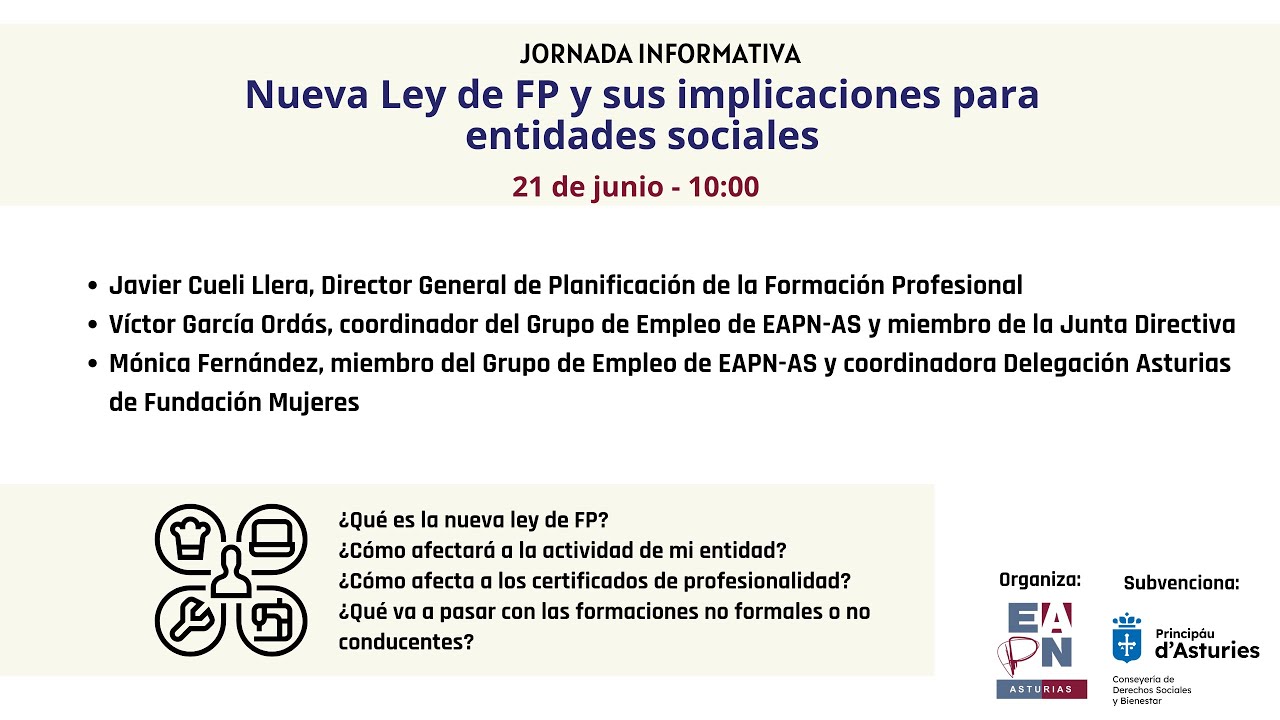 Nueva Ley de FP y sus implicaciones para entidades sociales - YouTube