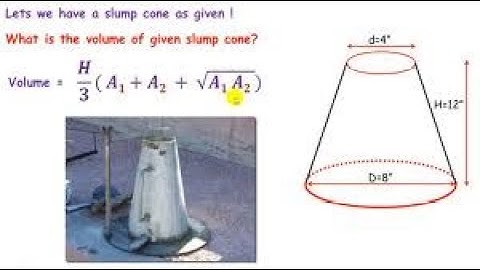 Material Calculation of Slump Cone Test | Volume of Slump Cone | Materials Required for Slump Cone