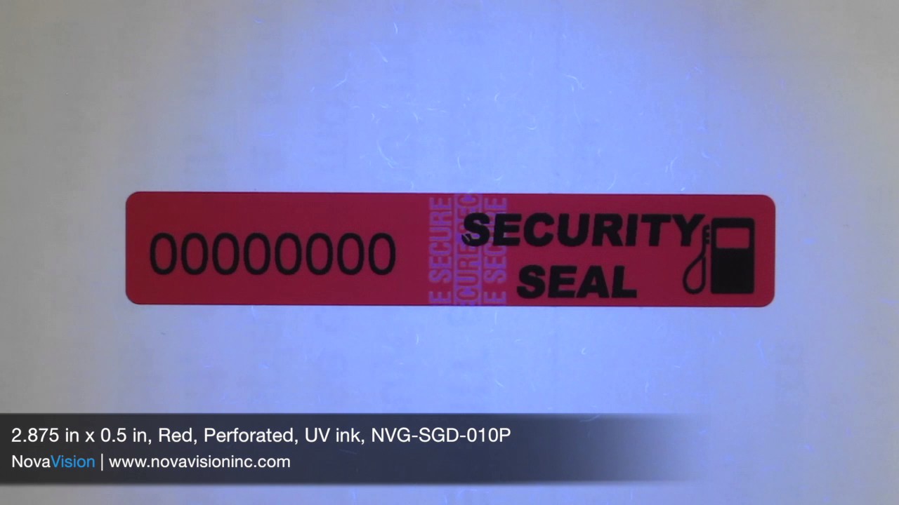 2.875" x 0.5" Red Perforated Void Open UV ink NVG-SGD-010P