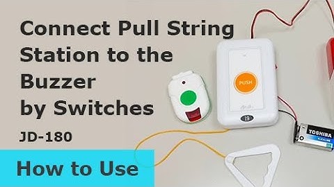 【How to Use】Connect 【JD-180】Pull String Station to The Buzzer by Switches【Gold Apollo 金阿波羅】