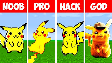 NOOB vs PRO vs HACKER vs GOD Pikachu in Minecraft