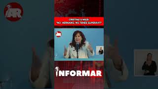 CRISTINA A MILEI: &quot;NO  HERMANO NO TENÉS SUPERÁVIT&quot; #noticias #cristinakirchner #parati